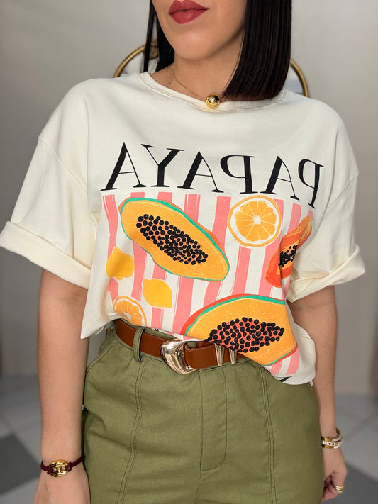 PEACH  PAPAYA TSHIRT