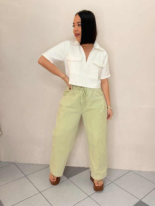 PRE ORDEN KAROLA OLIVE BARREL PANT LLEGA PARA 20 ABRIL APROX