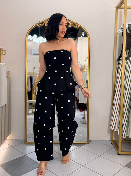 BLACK  ALANNA SET POLKA DOT