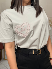 BONITA " CORAZON" TSHIRT GRIS
