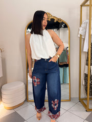 DENIM FLOR BARREL