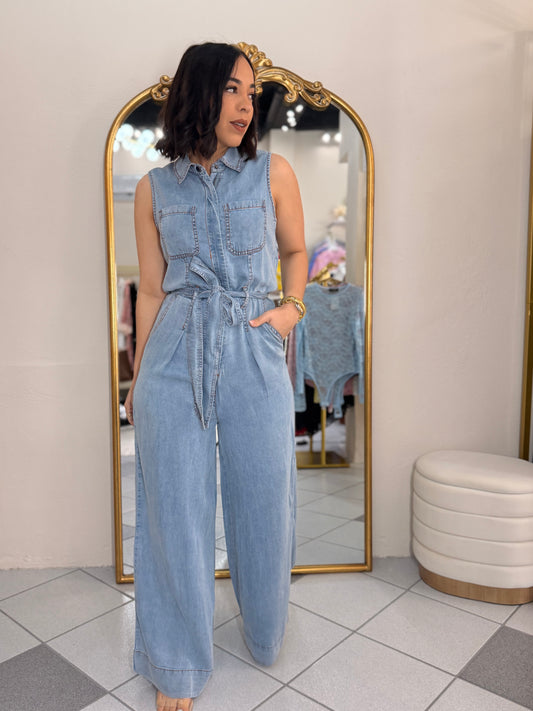 LIGHT  DENIM JUMPSUIT ZOE