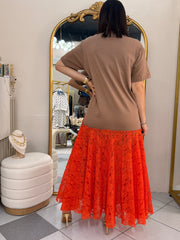 BROWN COCOS DRESS COLOMBIANO
