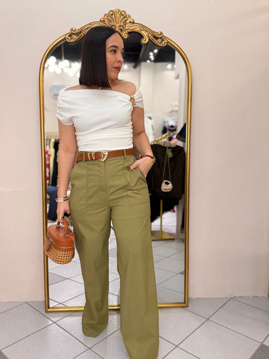 NAILA"  OLIVE  PANTALÓN