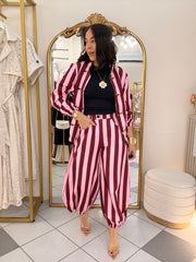 IVONE" ROSA/BURGUNDY SET