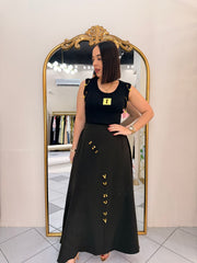 BLACK/ GOLD  TOP