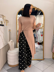 BLUSA CREMA ASIMÉTRICA