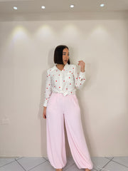 BLUSA WHITE CORAZON ROJO