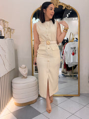 IVY” BEIGE DRESS