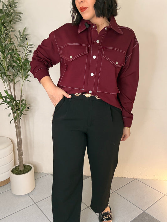 BURGUNDY JACKET