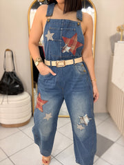 STAR DENIN JUMPSUIT OVERSIZE