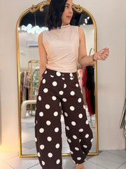 BROWN/BEIGE  PANT BALLOON