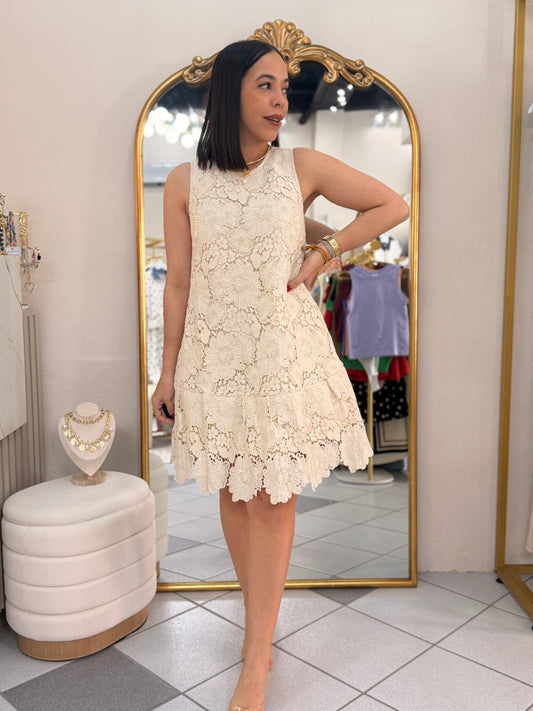 MICHELLE LAZO DRESS BEIGE