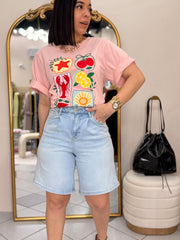 WHITE LOBSTER & LEMON TEE TSHIRT