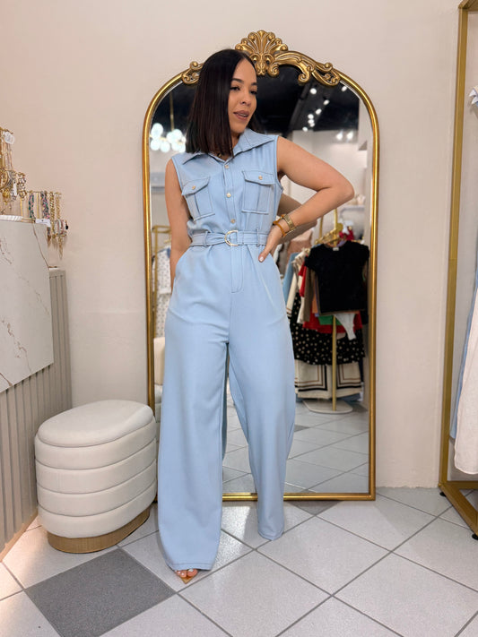 OPAL BLUE JUMPSUIT