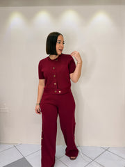 BURGUNDY  SET DOS PIEZAS