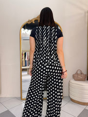 BLACK POLKA DOT SET