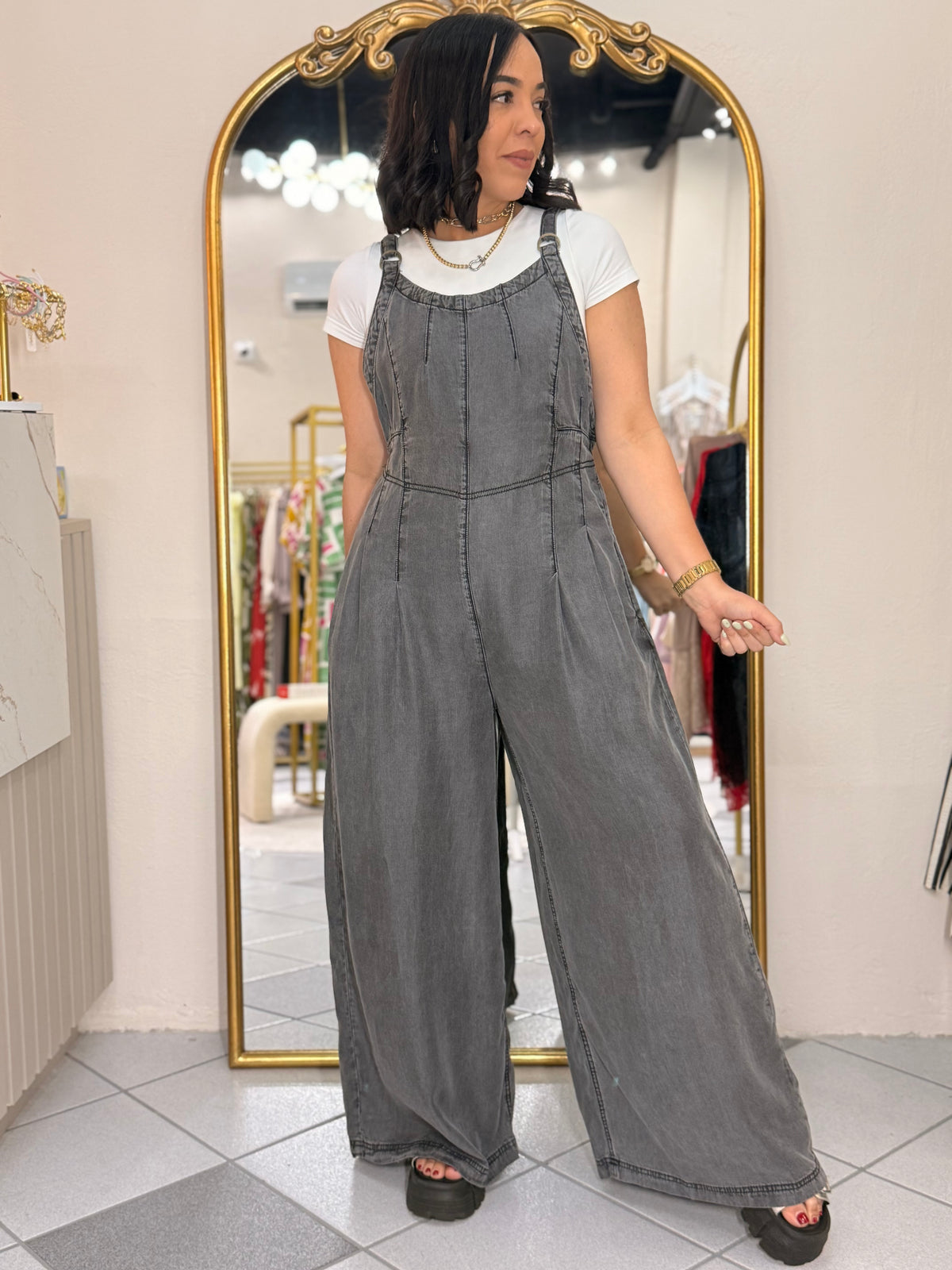 JUMPSUIT GRIS TENCEL
