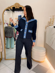 MICHELLE” NAVY SWEATER