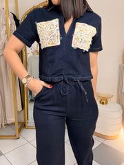 WALESKA"  DENIM DARK SET DOS PIEZAS
