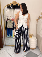 PANTALON NAVY POLKA DOT