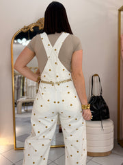 KEILY  MOCHA POLKA DOT JUMPSUIT