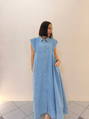 AINARA LIGHT DENIM DRESS