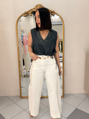 WHITE  DENIM JEANS
