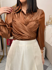 BLUSA BROWN ELEGANTE
