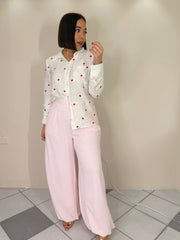 BLUSA WHITE CORAZON ROJO