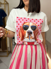 DOG SODA PINK  TSHIRT