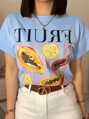 PAPAYA BLUE  TSHIRT