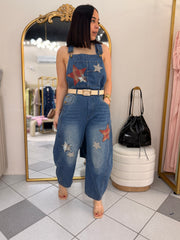 STAR DENIN JUMPSUIT OVERSIZE