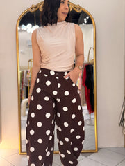 BROWN/BEIGE  PANT BALLOON