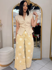 DENIM CREMA POLKA DOT “ PANTALÓN