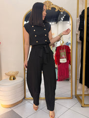 BLACK NAPOLEON JUMPSUIT