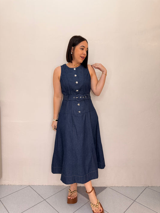 SACHA DARK DENIM DRESS