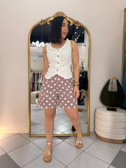 DUSTY ROSE  POLKA DOT  BERMUDA