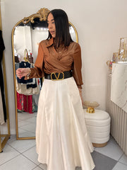 FALDA ELEGANTE CREMA