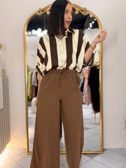 BROWN/BEIGE ELEGANTE TOP
