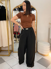 POLO BROWN TOP