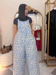 BLUE/GREEN” FLORAL JUMPSUIT