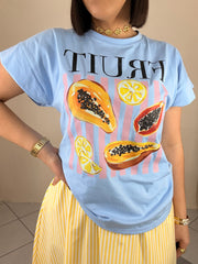 PAPAYA BLUE  TSHIRT