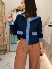 MICHELLE” NAVY SWEATER