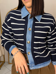 LENY” NAVY SWEATER