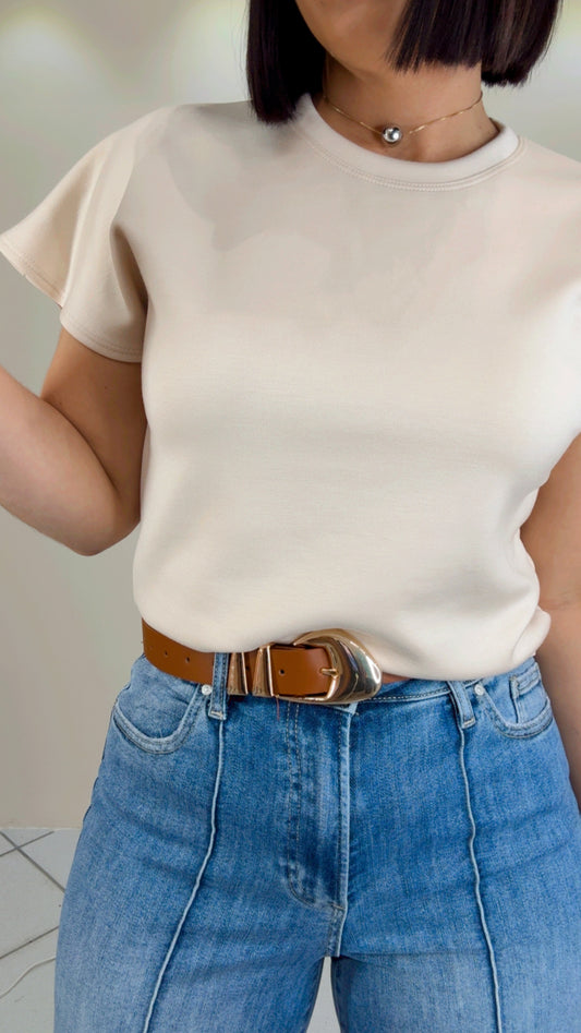 LARA - LIGHT BEIGE TSHIRT