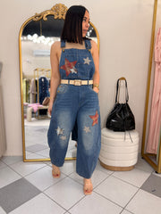 STAR DENIN JUMPSUIT OVERSIZE