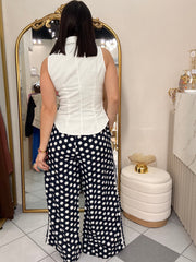 PANTALON NAVY POLKA DOT