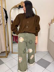 LORENA”  OLIVO FLOR  PANTALÓN