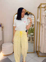PANTALÓN CUADROS AMARILLOS